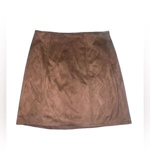 🐘 BCNU Brown Suede Skirt